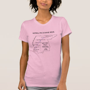 T-shirt de carte d'itinéraire de trace de Natchez
