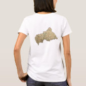 T-shirt de carte du drapeau X de Centrafrique (Dos)