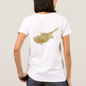 T-shirt de carte du drapeau X de la Chypre (Dos)