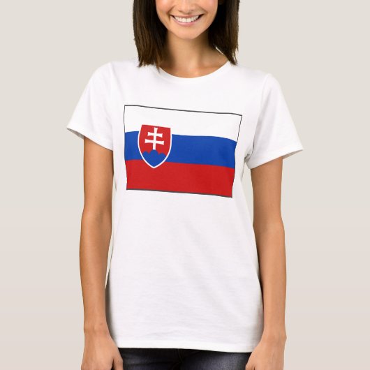 T-shirt de carte du drapeau X de la Slovaquie (Devant)