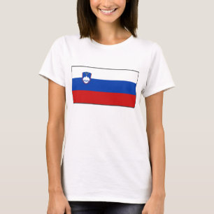 T-shirt de carte du drapeau X de la Slovénie