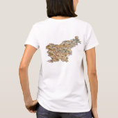 T-shirt de carte du drapeau X de la Slovénie (Dos)
