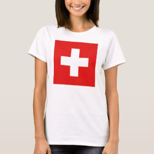 T-shirt de carte du drapeau X de la Suisse