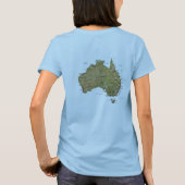 T-shirt de carte du drapeau X de l'Australie (Dos)