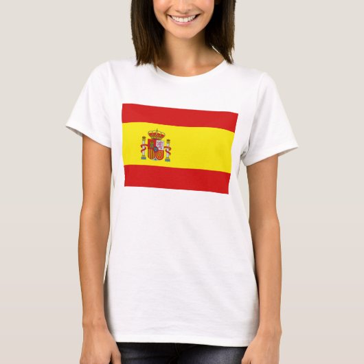 T-shirt de carte du drapeau X de l'Espagne (Devant)