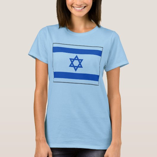 T-shirt de carte du drapeau X de l'Israël (Devant)