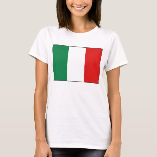 T-shirt de carte du drapeau X de l'Italie (Devant)