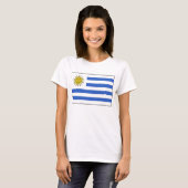 T-shirt de carte du drapeau X de l'Uruguay (Devant entier)