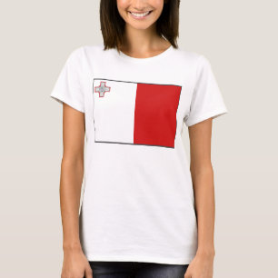 T-shirt de carte du drapeau X de Malte