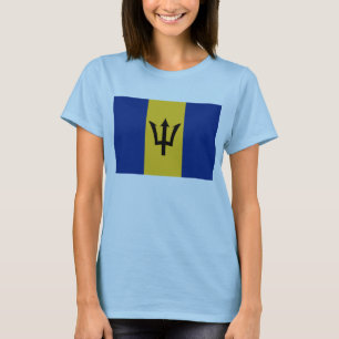 T-shirt de carte du drapeau X des Barbade
