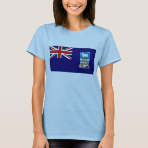 T-shirt de carte du drapeau X des Îles Falkland