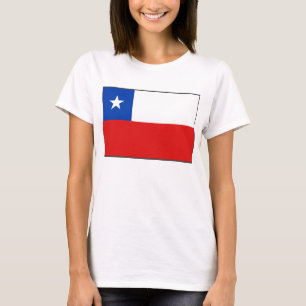 T-shirt de carte du drapeau X du Chili