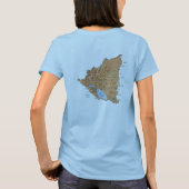T-shirt de carte du drapeau X du Nicaragua (Dos)