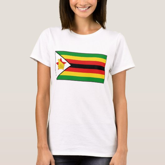 T-shirt de carte du drapeau X du Zimbabwe (Devant)