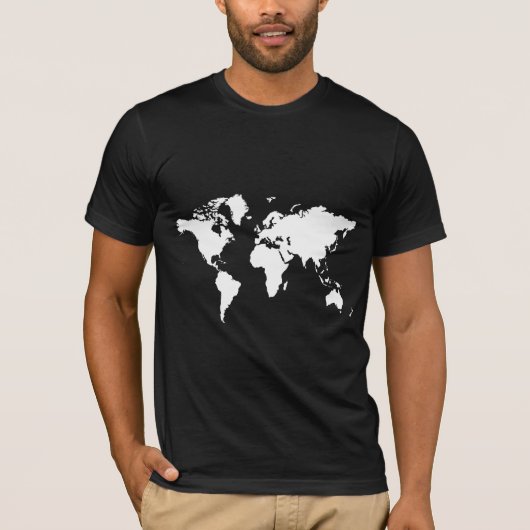 T-shirt de carte du monde (Devant)