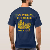 T-shirt de casier de piqué d'USS Indiana (Dos)