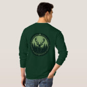 T-shirt de cerf élémentaire vert Emblem (Dos entier)