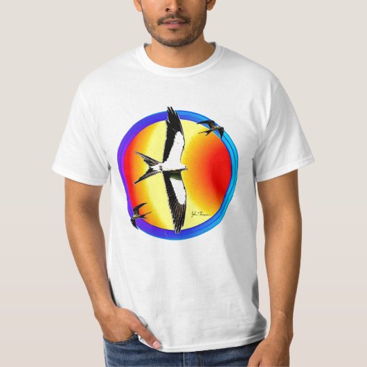 T-shirt de cerfs-volants de queue d'hirondelle (Devant)