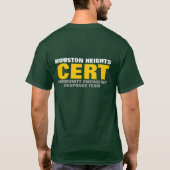 T-shirt de CERT (vert) (Dos)