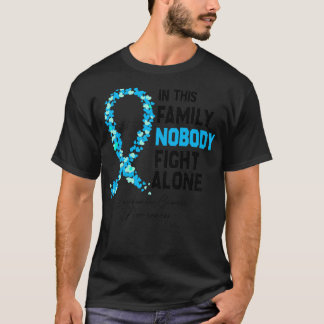 T-shirt de cette famille personne ne combat seul Leukémie 