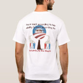 T-shirt De chacun selon sa capacité Obama (Dos)
