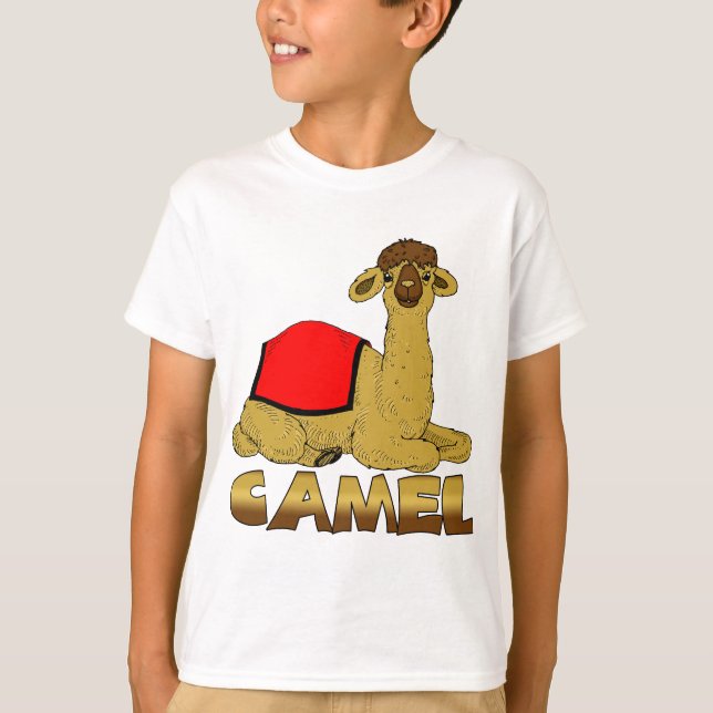 T-shirt de chameau pour des enfants - chameau de (Devant)