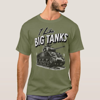 T-shirt de char militaire J'aime les gros chars 2È