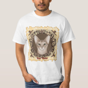 T-Shirt de chat Abyssinien Orné