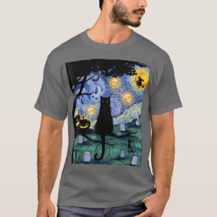 T-shirt de chat, Cat de nuit effrayant, Cadeau Van