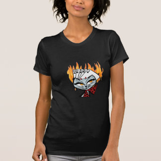 T-shirt de chat de diable de quinte royale