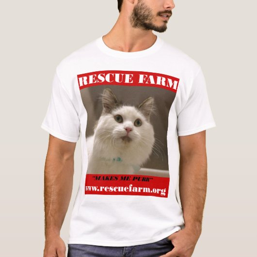 T-shirt de chat de ferme de délivrance (Devant)