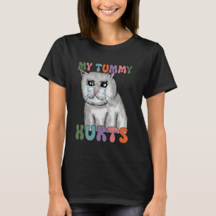 T-shirt de chat drôle, Mon ventre fait mal chat, C