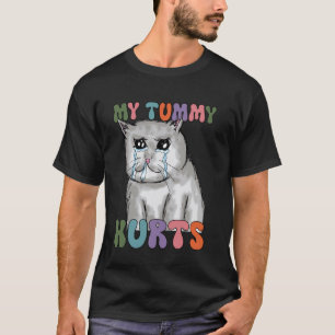 T-shirt de chat drôle, Mon ventre fait mal chat, C