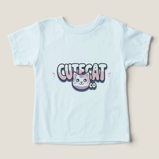 T-Shirt de chat en cartons mignon (Design Recto)