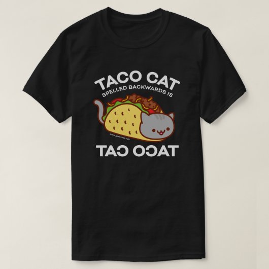 T-shirt de chat - le CAT de TACO écrit vers (Design devant)