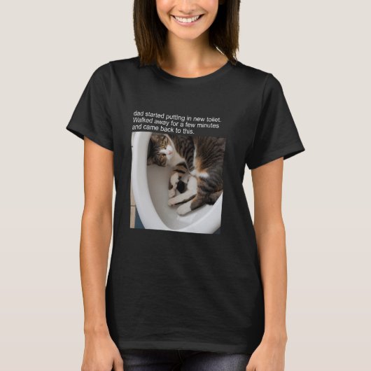 T-shirt de chat mème Chat Silly Kitty drôle Meow H (Devant)