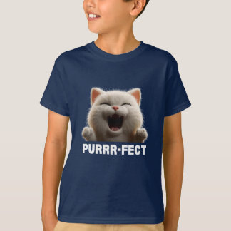 T-Shirt de Chat Mignon Rigolo PURRR-FAIT