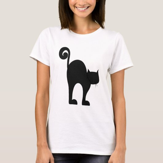T-shirt de chat noir (Devant)