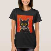 T-shirt de chat noir (Devant)