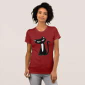 T-shirt de chat noir (Devant entier)