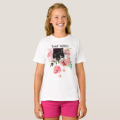 T-shirt de chat noir (Devant entier)