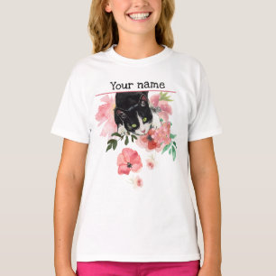 T-shirt de chat noir