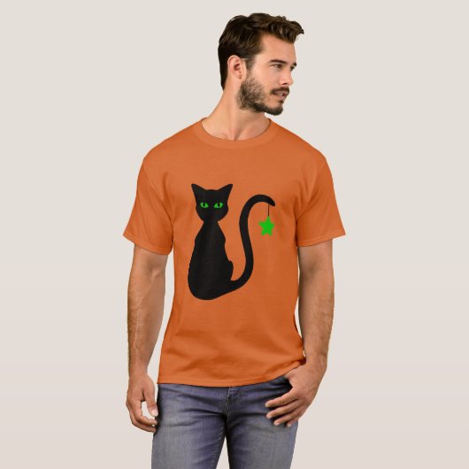 T-shirt de chat noir (Devant entier)