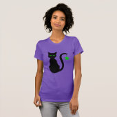 T-shirt de chat noir (Devant entier)