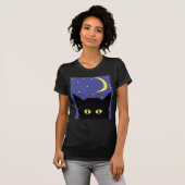 T-shirt de chat noir (Devant entier)