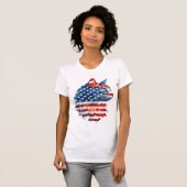 T-shirt de chat patriotique, drapeau américain, US (Devant entier)