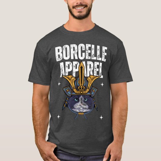 T-Shirt de chat Samurai - Conception de guerrier (Devant)