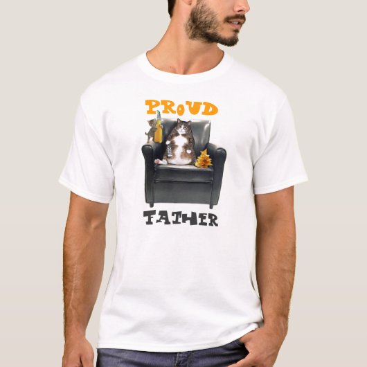 T-shirt de chats "de père fier" (Devant)