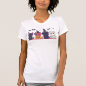 T-Shirt de chats d'Halloween mignonne - Kawaii Wit (Devant)