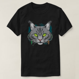T-shirt de chatte à cartons colorés